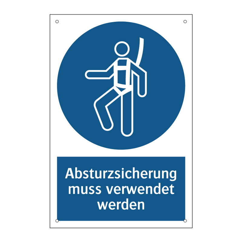 Absturzsicherung muss verwendet werden