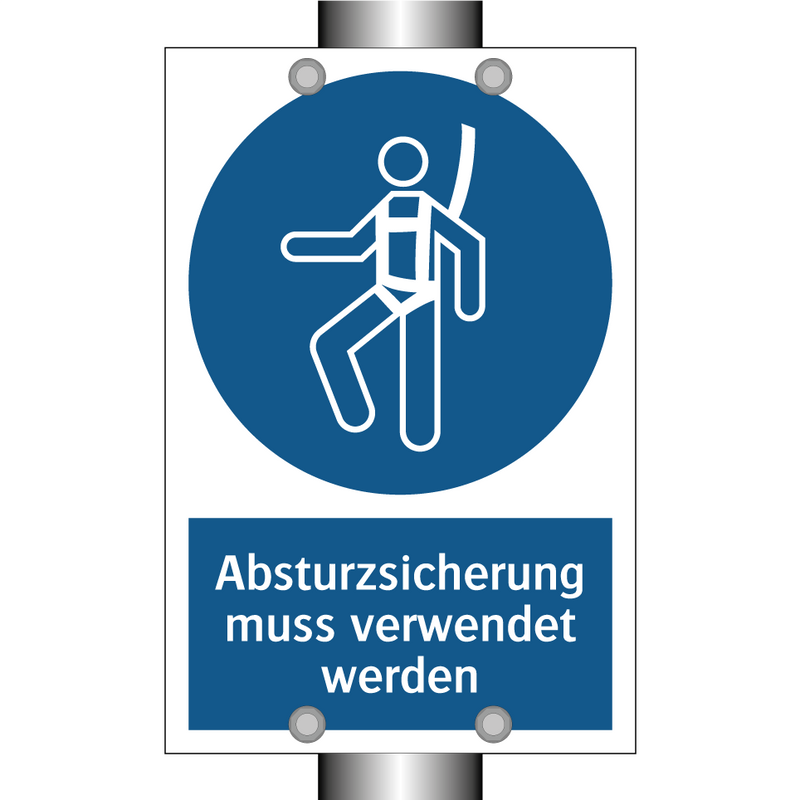 Absturzsicherung muss verwendet werden
