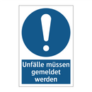 Unfälle müssen gemeldet werden