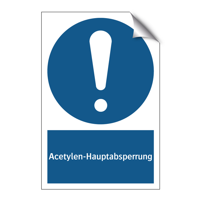 Acetylen-Hauptabsperrung