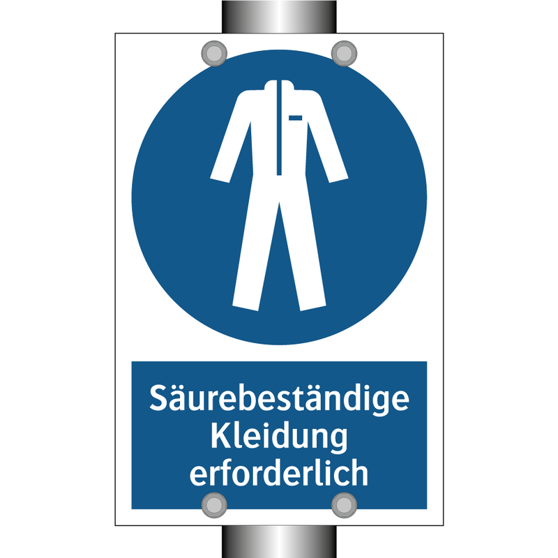 Säurebeständige Kleidung erforderlich