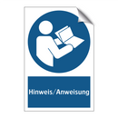 Hinweis/Anweisung