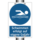 Schwimmen erfolgt auf eigene Gefahr