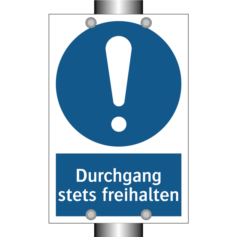 Durchgang stets freihalten