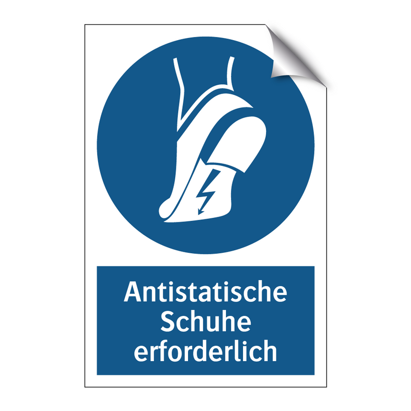 Antistatische Schuhe erforderlich