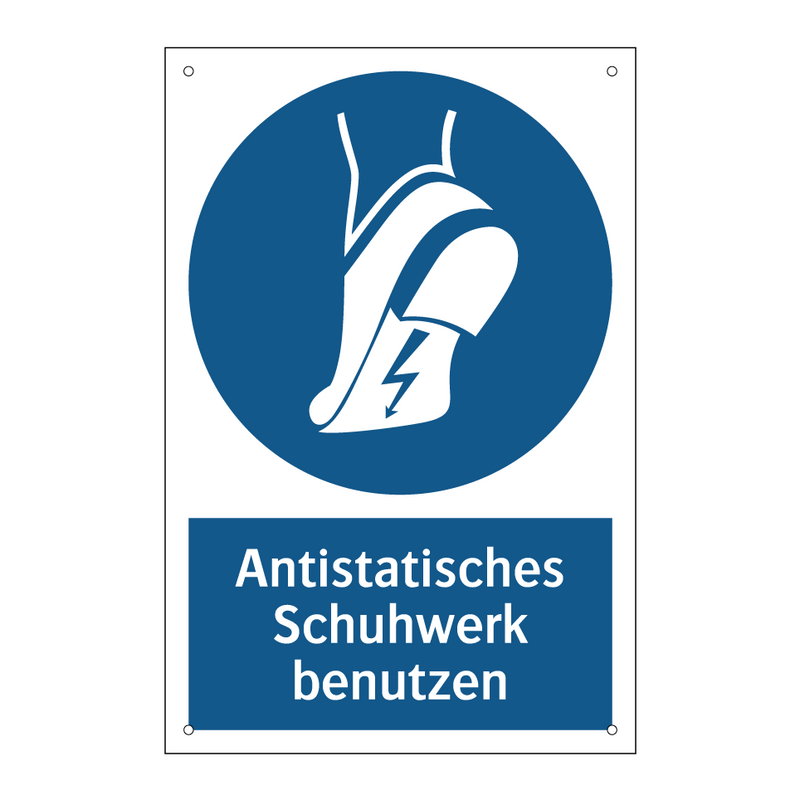 Antistatisches Schuhwerk benutzen