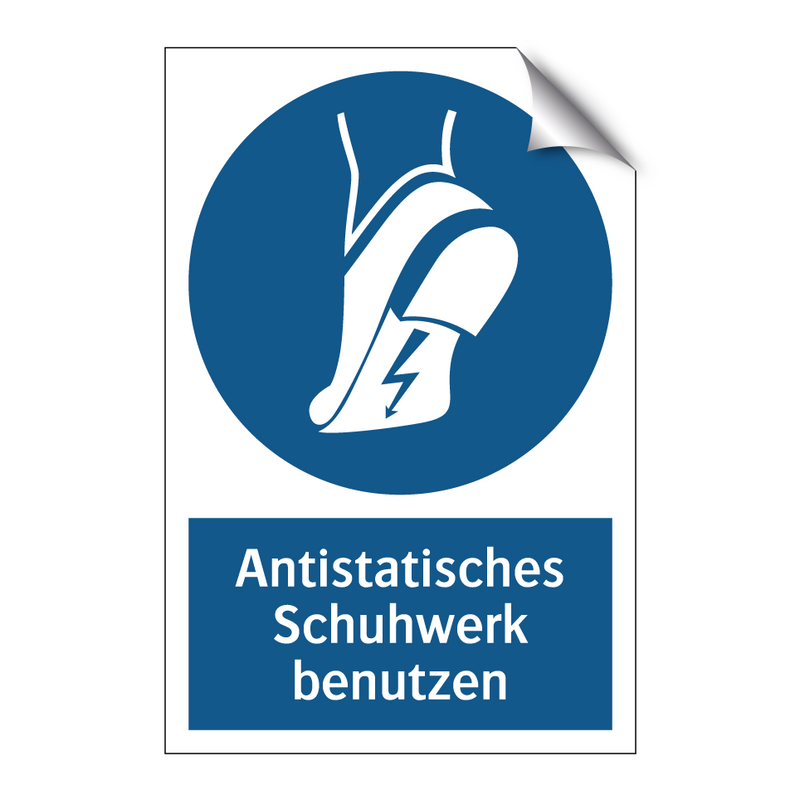 Antistatisches Schuhwerk benutzen