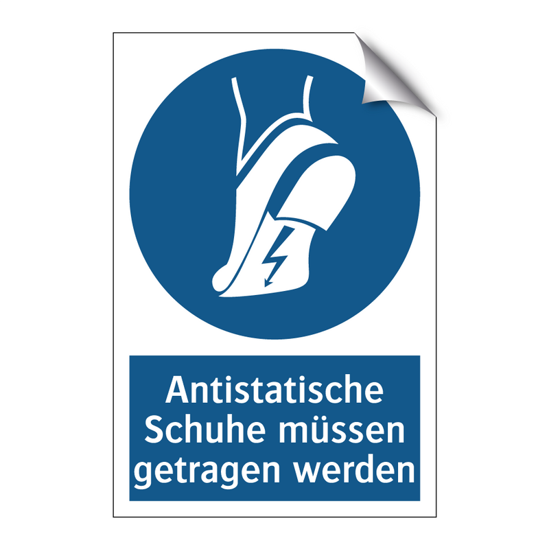 Antistatische Schuhe müssen getragen werden