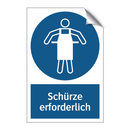 Schürze erforderlich