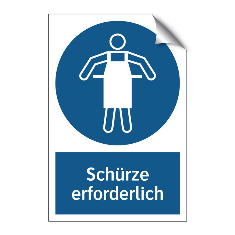Schürze erforderlich