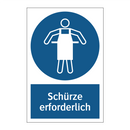 Schürze erforderlich