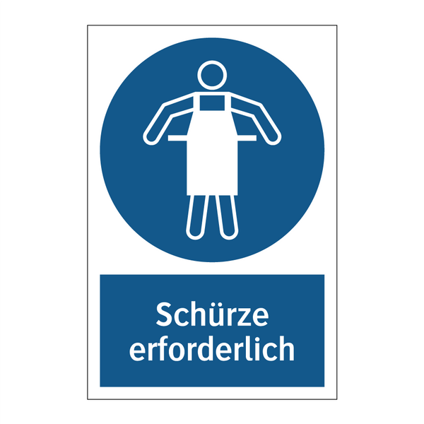 Schürze erforderlich