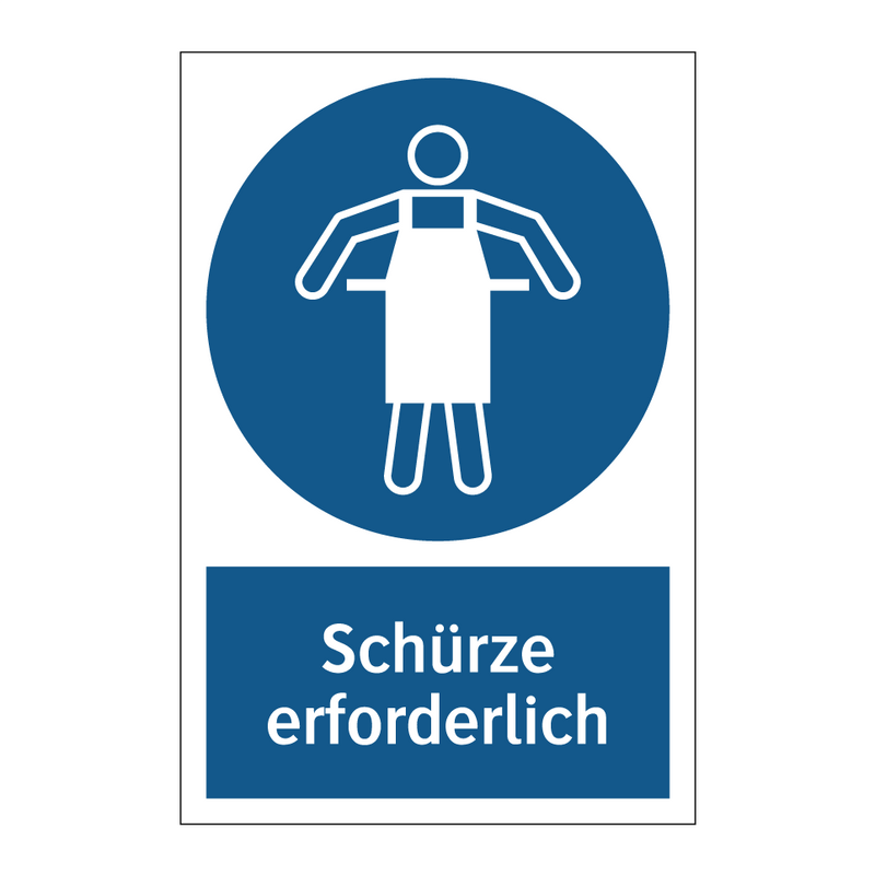 Schürze erforderlich