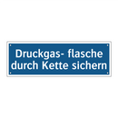 Druckgas- flasche durch Kette sichern
