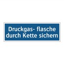 Druckgas- flasche durch Kette sichern