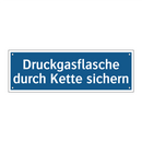 Druckgasflasche durch Kette sichern