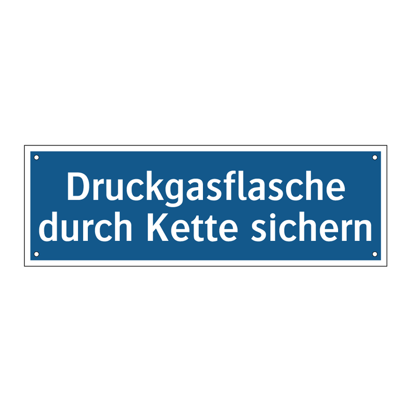 Druckgasflasche durch Kette sichern
