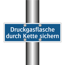 Druckgasflasche durch Kette sichern
