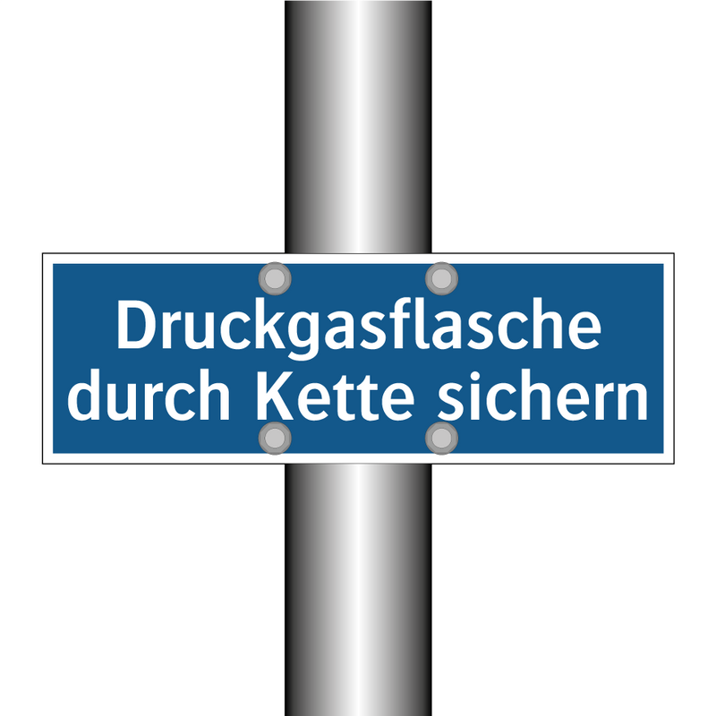Druckgasflasche durch Kette sichern