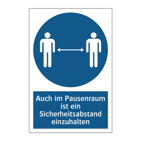 Auch im Pausenraum ist ein Sicherheitsabstand einzuhalten