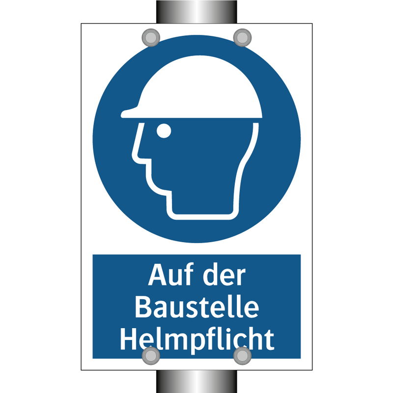 Auf der Baustelle Helmpflicht