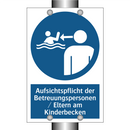 Aufsichtspflicht der Betreuungspersonen / Eltern am Kinderbecken