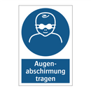 Augen- abschirmung tragen
