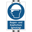 Augen- und Kopfschutz benutzen