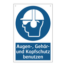 Augen-, Gehör- und Kopfschutz benutzen