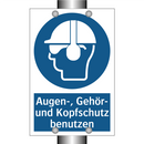 Augen-, Gehör- und Kopfschutz benutzen