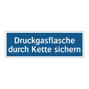 Druckgasflasche durch Kette sichern