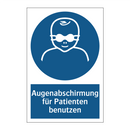 Augenabschirmung für Patienten benutzen