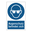 Augenschutz befindet sich