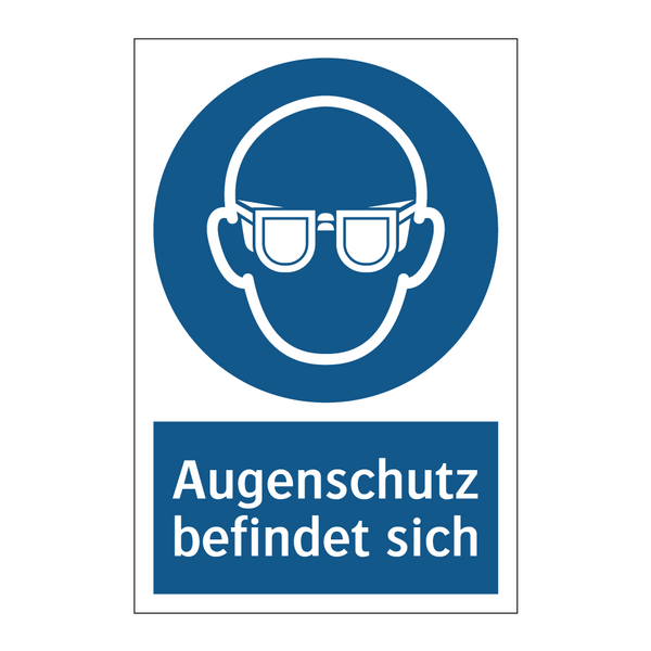 Augenschutz befindet sich