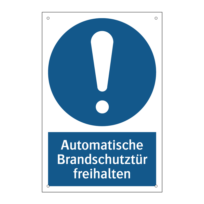 Automatische Brandschutztür freihalten