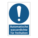 Automatische wasserdichte Tür freihalten
