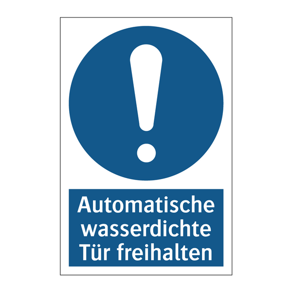 Automatische wasserdichte Tür freihalten