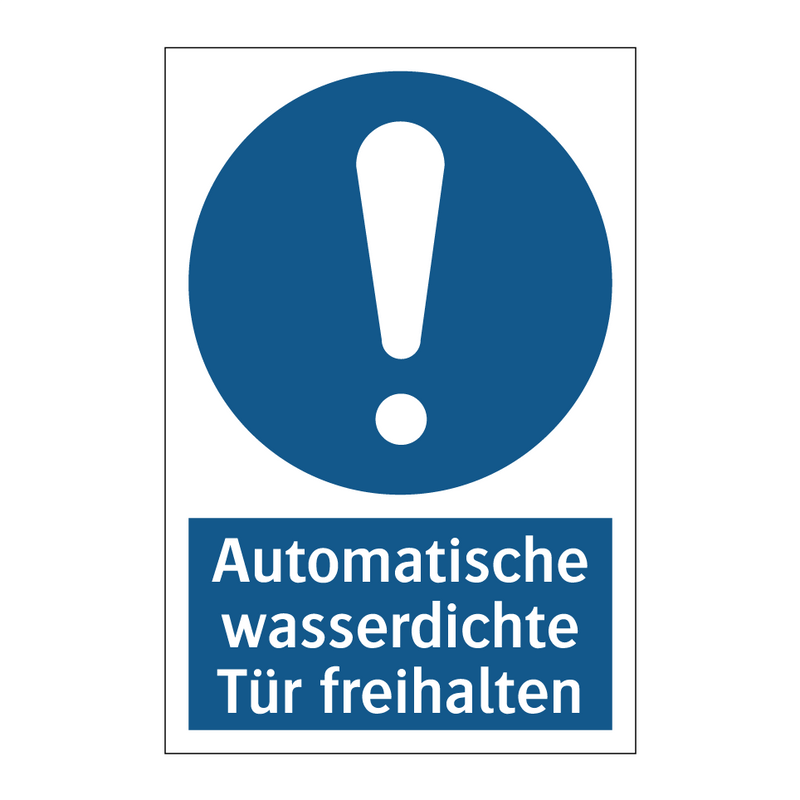 Automatische wasserdichte Tür freihalten