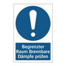 Begrenzter Raum Brennbare Dämpfe prüfen