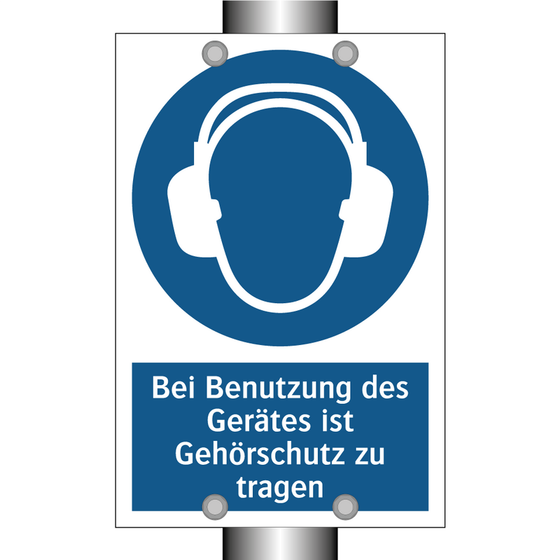 Bei Benutzung des Gerätes ist Gehörschutz zu tragen