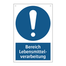 Bereich Lebensmittel- verarbeitung