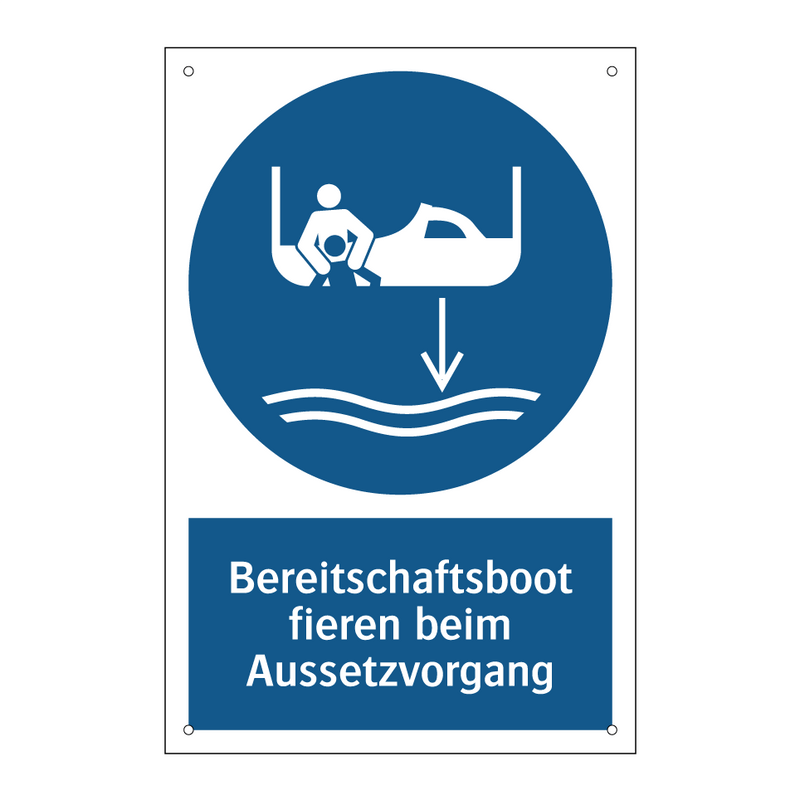 Bereitschaftsboot fieren beim Aussetzvorgang
