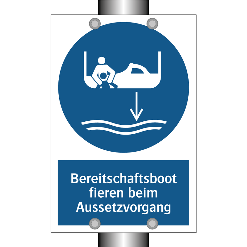 Bereitschaftsboot fieren beim Aussetzvorgang
