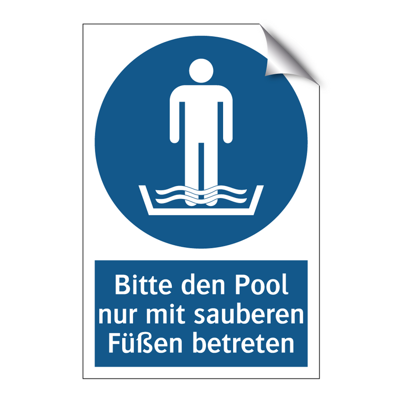 Bitte den Pool nur mit sauberen Füßen betreten