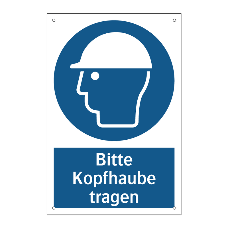Bitte Kopfhaube tragen