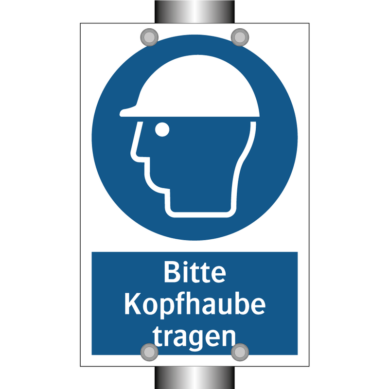 Bitte Kopfhaube tragen