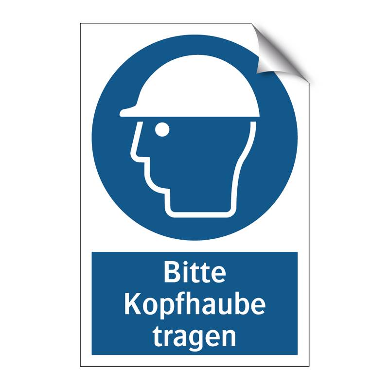 Bitte Kopfhaube tragen