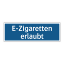 E-Zigaretten erlaubt