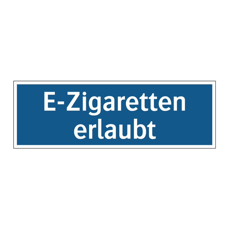 E-Zigaretten erlaubt