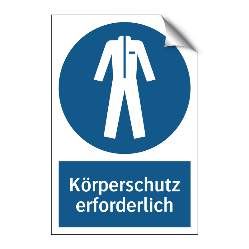 Körperschutz erforderlich